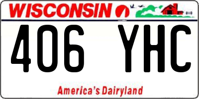 WI license plate 406YHC