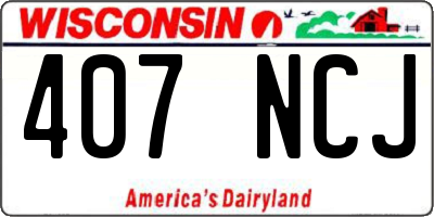 WI license plate 407NCJ