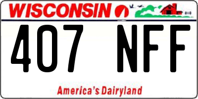 WI license plate 407NFF
