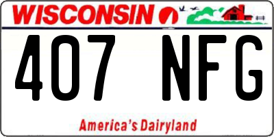 WI license plate 407NFG