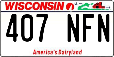 WI license plate 407NFN