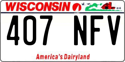 WI license plate 407NFV
