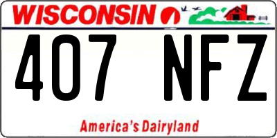 WI license plate 407NFZ