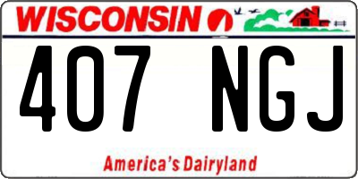 WI license plate 407NGJ