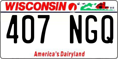 WI license plate 407NGQ