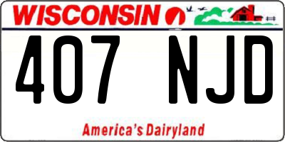 WI license plate 407NJD