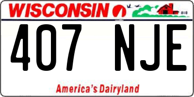 WI license plate 407NJE