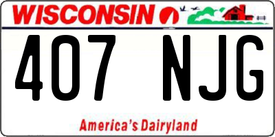WI license plate 407NJG