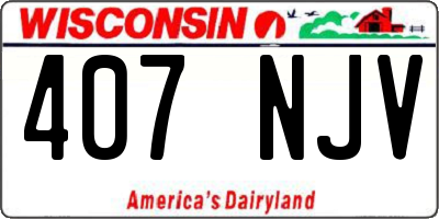WI license plate 407NJV