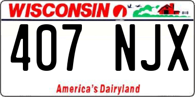 WI license plate 407NJX