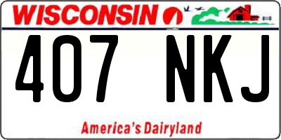 WI license plate 407NKJ