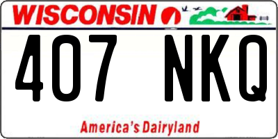 WI license plate 407NKQ