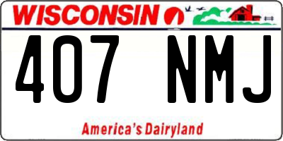 WI license plate 407NMJ