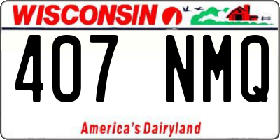 WI license plate 407NMQ