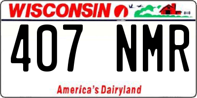 WI license plate 407NMR