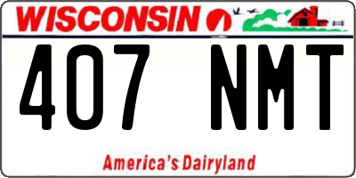 WI license plate 407NMT