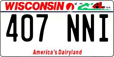 WI license plate 407NNI