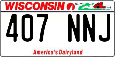 WI license plate 407NNJ