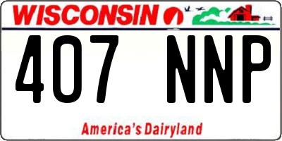 WI license plate 407NNP