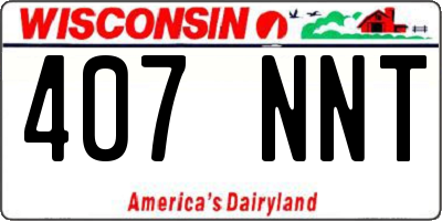 WI license plate 407NNT