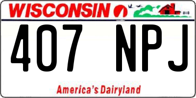 WI license plate 407NPJ