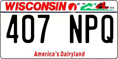 WI license plate 407NPQ
