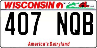 WI license plate 407NQB