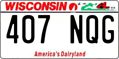 WI license plate 407NQG