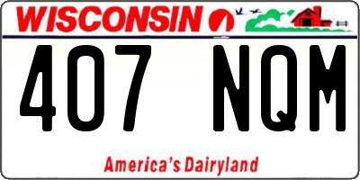 WI license plate 407NQM