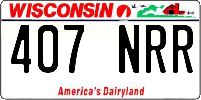 WI license plate 407NRR