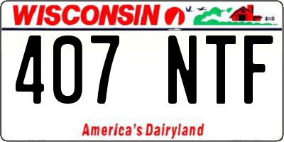 WI license plate 407NTF