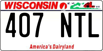 WI license plate 407NTL