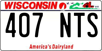 WI license plate 407NTS