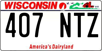 WI license plate 407NTZ