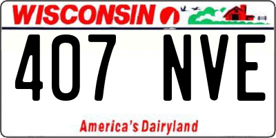 WI license plate 407NVE