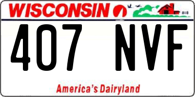WI license plate 407NVF
