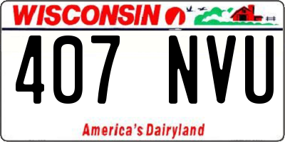WI license plate 407NVU