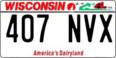 WI license plate 407NVX