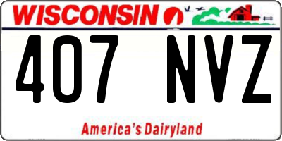WI license plate 407NVZ