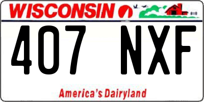 WI license plate 407NXF