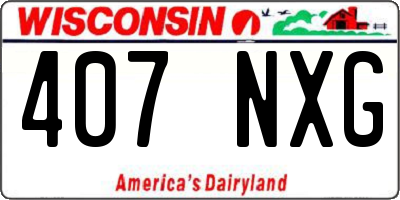 WI license plate 407NXG