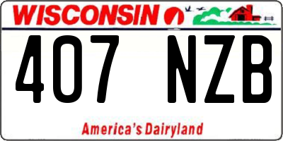 WI license plate 407NZB