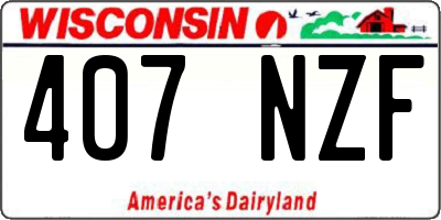 WI license plate 407NZF