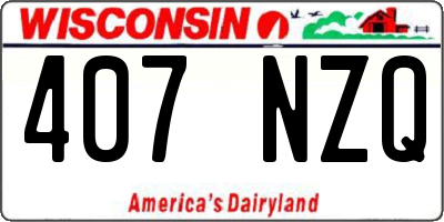 WI license plate 407NZQ