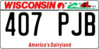 WI license plate 407PJB