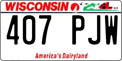 WI license plate 407PJW