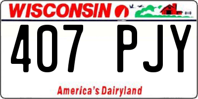 WI license plate 407PJY