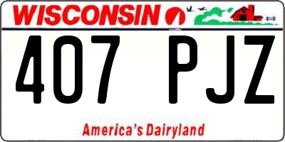 WI license plate 407PJZ