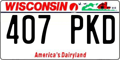 WI license plate 407PKD