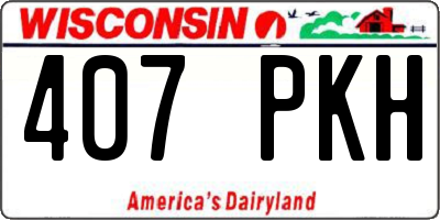 WI license plate 407PKH